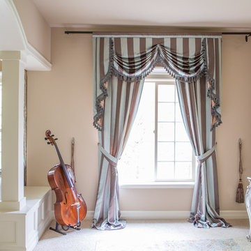 Valance curtains with swags and tails by celuce.com
