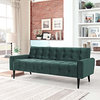Delve Velvet Sofa, Emerald Green