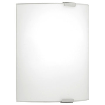 1x100W Wall Light w/ Chrome Finish & Satin Glass