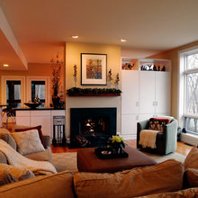 Stone fireplace