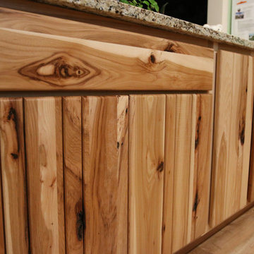 Rustic Hickory Cabinets Newly Remodeled Kitchen