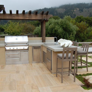 Stinson Beach Coastal Mediterranean Backyard Remodel
