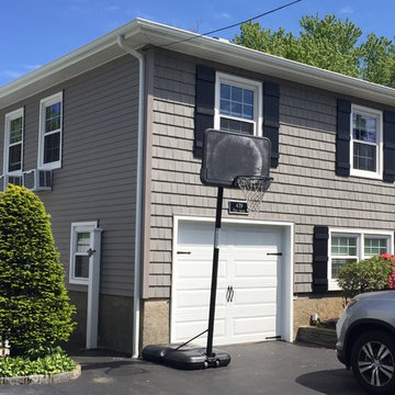 Massapequa Park Siding - Storm Shakes - Sterling Stone Ledgestone - Windows