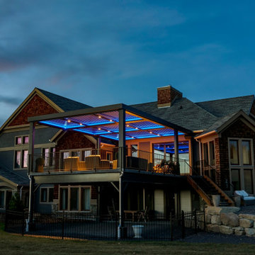 Upper Deck StruXure Pergola with Phantom Screens & Multi Colour Lights
