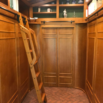 Paneled boardroom with hidden kitchen