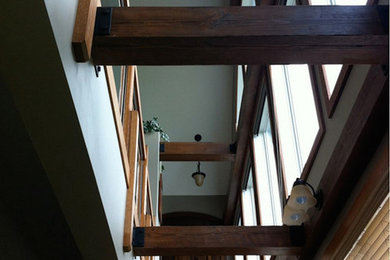 Example of a trendy staircase design in Calgary