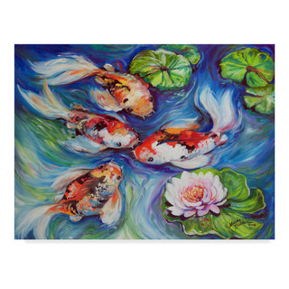 Art Factory Feng Shui Koi Fish Painting 36(W) x24(H) : : Home