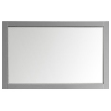 Vinnova Florence 60" Bathroom Vanity Framed Wall Mirror in Gray
