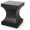 Damari Indoor Lightweight Concrete Side Table, Matte Black