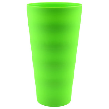 Break-Resistant Plastic Cups 18Oz, Reusable Design, Green