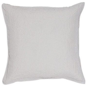 Silver Linen Cushion Cover Stone Washed, 20"x20"