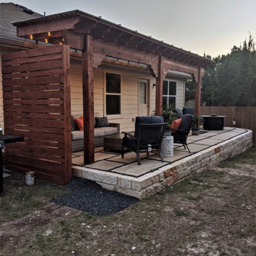 Raised Permeable Patio in NE Austin