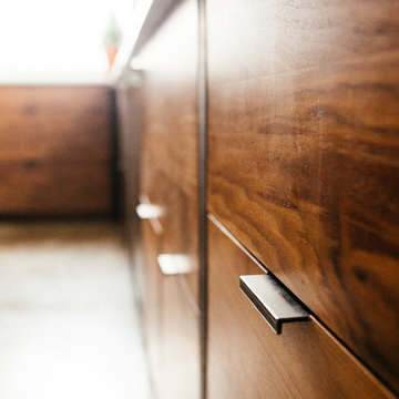 Walnut and Steel Kitchen