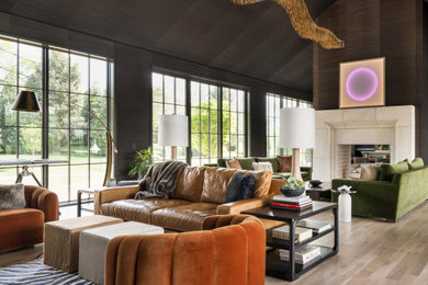 Living room - modern living room idea in Nashville