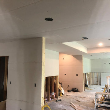 Basement remodel in process