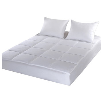 500 Thread Count Cottonlux Overfilled Self Cooling Mattress Pad, Cal King