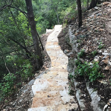 Cliff Side to Barton Creek Stone Walkway