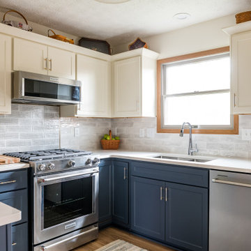 Transitional Kitchen Remodel With a New Bench Seating Area