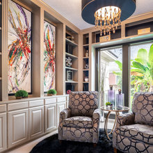 library in living room