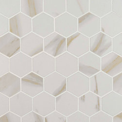 Pietra Calacatta 2" Hexagon Matte - Mosaic Tile