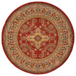 Unique Loom - Unique Loom Red Philip Sahand 6' 0 x 6' 0 Round Rug - Our Sahand Collection brings the authentic feel of Persia into your home. Not only are these rugs unique, they can also be used in a variety of decorative ways. This collection graciously blends Persian and European designs with today's trends. The mixture of bright and subtle colors, along with the complexity of the vivacious patterns, will highlight any area in your house.