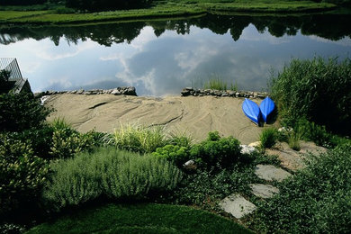 This is an example of a coastal landscaping in Portland Maine.