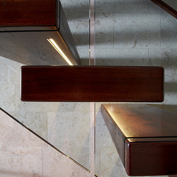 Oahu Beach Front Residence - Stair Detail