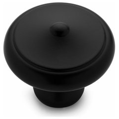 Cosmas 13247FB Flat Black Decorative Oversized Cabinet Knob - Transitional  - Cabinet And Drawer Knobs - by Door Corner