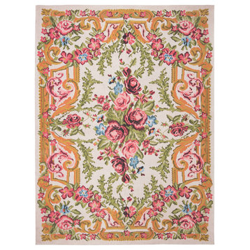 Safavieh Classic Vintage Collection CLV112 Rug, Ivory/Rose, 8' X 10'