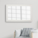 Frame My Mirror - Pendleton Framed Wall Mirror, Rustic White, 20" X 48" - The wide, smooth surface of the Pendleton framed mirror is a great finishing touch for your space. With its contemporary style, the Pendleton is always a good choice.