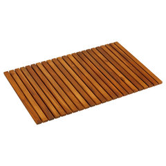 Nordic Style Oiled Teak Shower/Bath/Outdoor Mat 19.6? x 19.6?