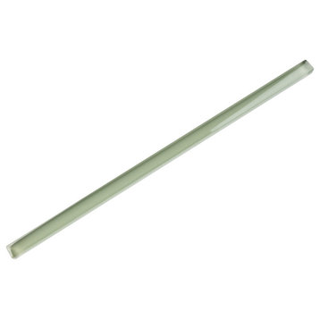 0.5"x11.75" Sylvan Glass Pencil Liner Tile, Green