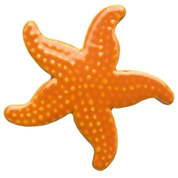 Starfish Ceramic Swimming Pool Mosaic 5"x5", Orange