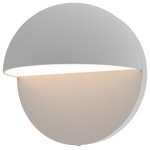 Sonneman - Mezza Cupola 5" LED Sconce, Textured Gray - A cast aluminum half dome on a circular disc integrates harmonious geometry across volume and plane, directing light downward.