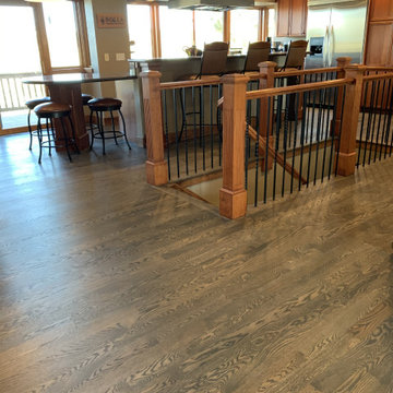 Red oak with aged barrel custom stain and Odie's oil