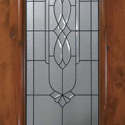 Slab House Single Door 96 Alder Kensington 1 Panel 3/4 Lite Glass - Front Doors