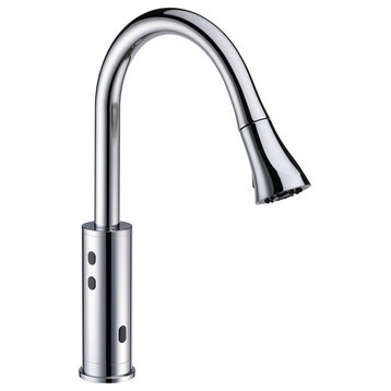 Cinaton iSense Completely Touch Free Pull-Down Faucet, Chrome