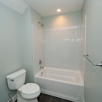 Gloss White Subway Tile in Brick Joint Pattern