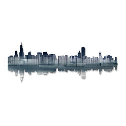 Chicago Reflection Steel Wall Art - Wall Sculptures