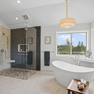 Transitional Primary Bathroom Remodel in Diablo, CA