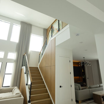 Modern Architectural Millwork Feature Wall & Stair Paneling