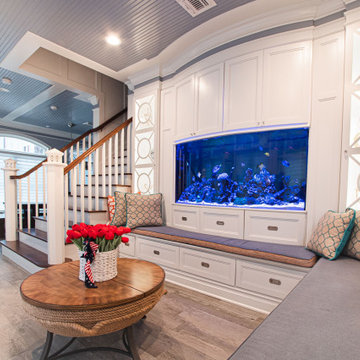 Luxury Shower Aquarium Integrated Into Custom Bathroom Design
