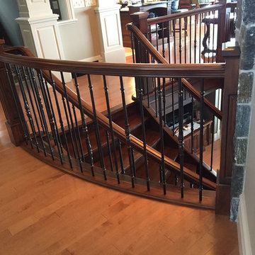 Curved Cherry Staircase