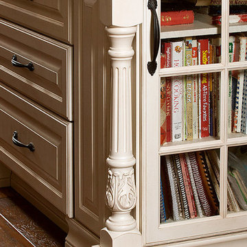 Door style: Covington | Species: Eucalyptus | Finish: Truffle with Ebony glaze