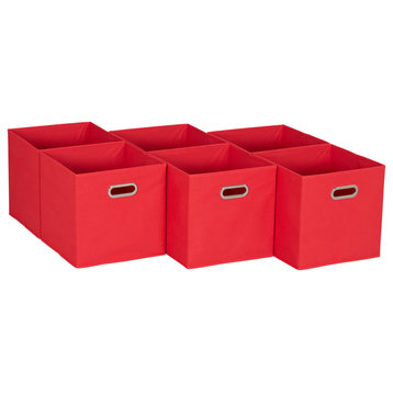 6 ct Open Fabric Cube Storage Bins