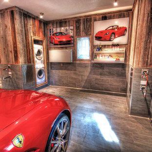 アトランタのラスティックスタイルのおしゃれなガレージ (1台用) の写真