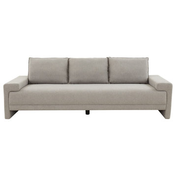 Safavieh Couture Emmylou 3 Seater Sofa, Light Grey