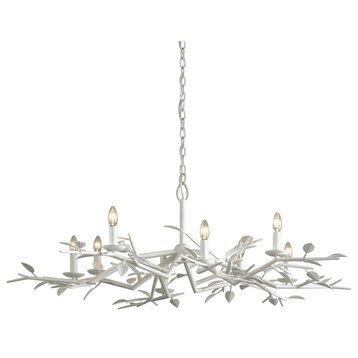 Aubrey 8 Light Chandelier - Gesso White Finish