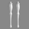 Console Sink Spindle Legs White Vitreous China Floor Mount Pair