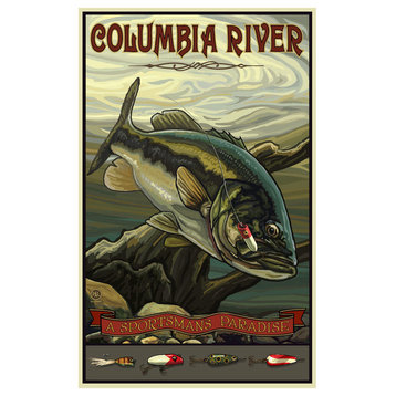 Paul A. Lanquist Columbia River Oregon Bass Art Print, 30"x45"